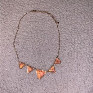 Peach stone necklace